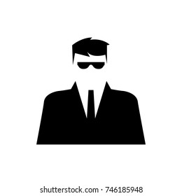 security guy icon illustration isolated vector sign symbol