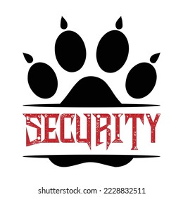 Security. Hand drawn typography poster design. Premium Vector.