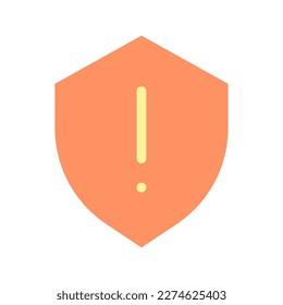 Security hazard flat color ui icon. Antimalware notification. System protection online. Simple filled element for mobile app. Colorful solid pictogram. Vector isolated RGB illustration
