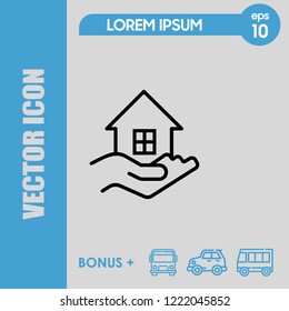 Security home icon vector