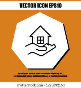 Security home icon vector