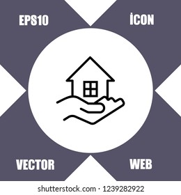 Security home icon vector