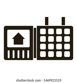 Security home keypad icon. Simple illustration of security home keypad vector icon for web design isolated on white background