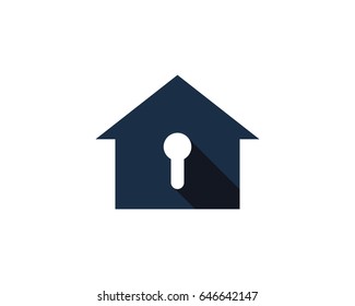 Security House Lock Icon Logo Design Stock Vector (Royalty Free) 646642162