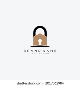 Plantilla de diseño del logotipo del icono de bloqueo de seguridad.
