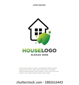 Security House logo designs concept vector, Nature Home logo symbol, Home logo icon