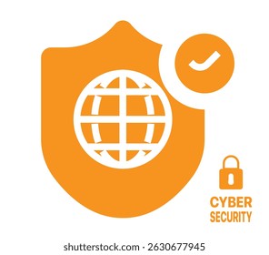 Ícone Segurança. Navegação segura avançada. Ilustração de rede de ações de segurança cibernética da Web. Logotipo visual de privacidade online comprado. conceito de ilustração vetorial