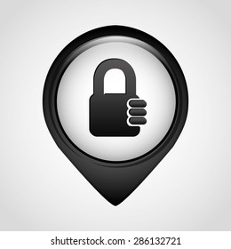 security icon design, vector illustration eps10 graphic 