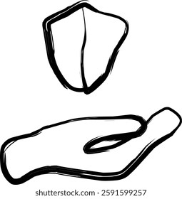 security icon in Doodle style