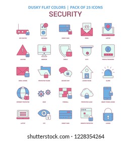 Security  icon Dusky Flat color - Vintage 25 Icon Pack