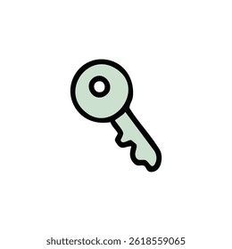 Ilustración de elemento de icono de seguridad listo. para la decoración de la pared o como fondo. Estilo de dibujo de contorno de crayón. Ilustración vectorial de moda dibujada a mano