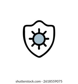 Security icon element illustration ready. for wall decoration or as a background. Crayon outline drawing style. Hand drawn trendy Vector illustration