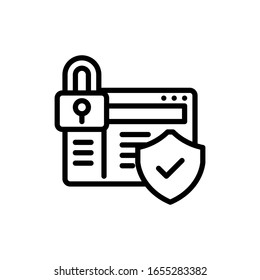  security icon, elements of SEO and Web icon set, premium line icon for web design and app development
