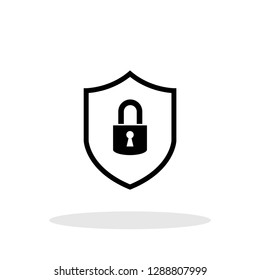 Security icon in flat style. Shield security symbol for your web site design, logo, app, UI Vector EPS 10.