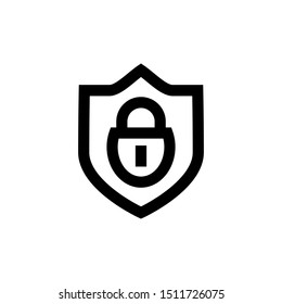 Security icon in flat style. Shield security symbol for your web site design, logo, app, UI Vector EPS 10
