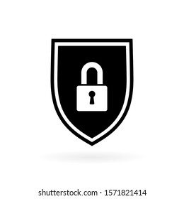 Security icon in flat style. Shield security symbol for your web site design, logo, app, UI Vector EPS 10.