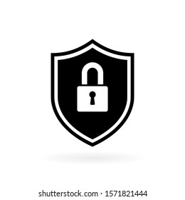 Security icon in flat style. Shield security symbol for your web site design, logo, app, UI Vector EPS 10.