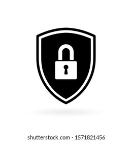 Security icon in flat style. Shield security symbol for your web site design, logo, app, UI Vector EPS 10.