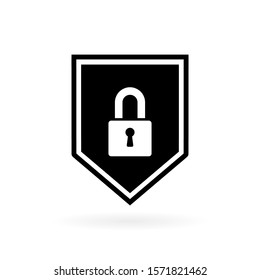 Security icon in flat style. Shield security symbol for your web site design, logo, app, UI Vector EPS 10.