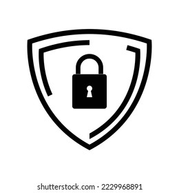 Security icon in flat style. Shield security symbol for your web site design, logo, app, UI Vector EPS 10.