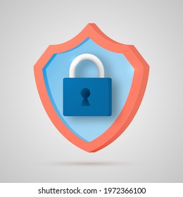 Security icon isolated on a light background. Vector illustration.