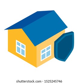 Security icon. Isometric illustration of security vector icon for web