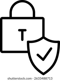 Ilustración vectorial de línea de icono de seguridad