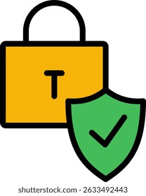 Security Icon Lineal Color Vector Illustration
