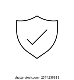 Security icon linear logo isolated