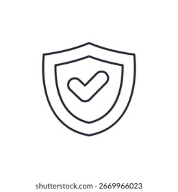 Sicherheitssymbol. lineares Design für mobiles Konzept und Webdesign. Vektorsymbol. Symbol, Logo-Abbildung. Vektorgrafiken