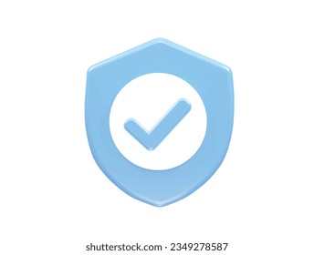 Security icon lock 3d vector rendering transparent element