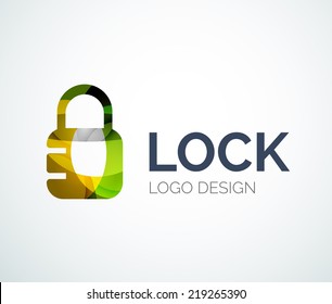 Security icon, Lock logo, abstract design