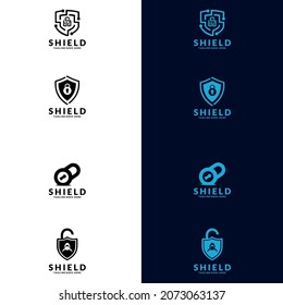Security icon, Lock logo. Technology, Network safety, bank protection logotype idea.