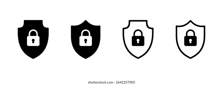 Diseño de logotipo de icono de seguridad. icono de protección. privacidad. vpn