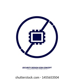 Security icon logo design vector. Protection and Security Vector Line Icons Set. Business Data Protection Technology, Cyber Security, Computer Network Protection. Editable Stroke. Web Icon