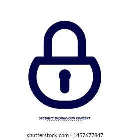 Security icon logo design vector. Protection and Security Vector Line Icons Set. Business Data Protection Technology, Cyber Security, Computer Network Protection. Editable Stroke. Web Icon