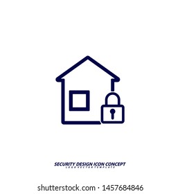Security icon logo design vector. Protection and Security Vector Line Icons Set. Business Data Protection Technology, Cyber Security, Computer Network Protection. Editable Stroke. Web Icon