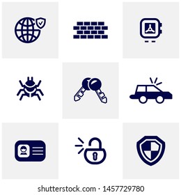 Security icon logo design vector. Protection and Security Vector Line Icons Set. Business Data Protection Technology, Cyber Security, Computer Network Protection. Editable Stroke. Web Icon