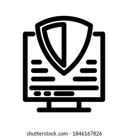 Icono de seguridad o logotipo símbolo de signo aislado ilustración vectorial - iconos vectoriales de estilo negro de alta calidad
