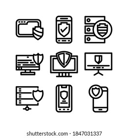 Icono de seguridad o logotipo símbolo de signo aislado ilustración vectorial - Colección de iconos vectoriales de estilo negro de alta calidad
