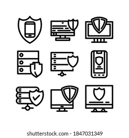 Icono de seguridad o logotipo símbolo de signo aislado ilustración vectorial - Colección de iconos vectoriales de estilo negro de alta calidad
