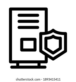 icono de seguridad o logotipo símbolo de signo aislado ilustración vectorial - iconos vectoriales de estilo negro de alta calidad
