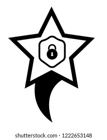 security icon and map pin