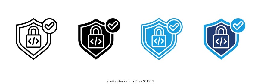 Security icon multiple style collection
