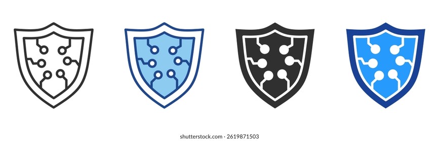 Security Icon Multiple Style Vector Collection