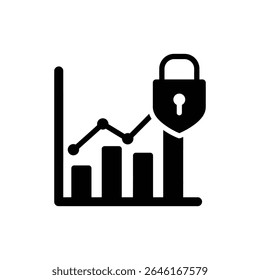 Ícone de Segurança no Gráfico de Criptomoedas para Investimento Seguro em Criptografia