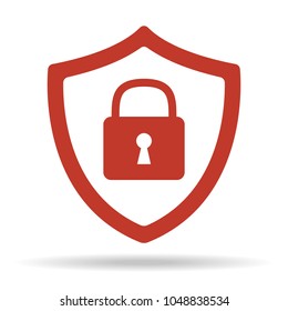 Security icon on white background. Vector Illustration