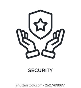 Security Icon Outline Style. Vector Illustration For Graphic Design