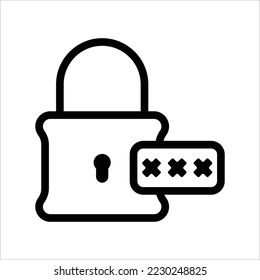 Security Icon, padlock icon isolated on white background