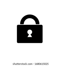 security icon, padlock icon, protection icon black